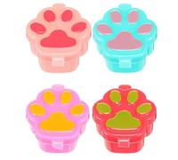 WXOIEOD Lot de 4 récipients à condiments avec couvercles, mini récipients à vinaigrette à emporter, petits gobelets à sauce pour boîte à déjeuner, récipients réutilisables et étanches pour bento