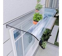 WXPGFEQ Auvent de Porte en Polycarbonate 100% étanche, Protection silencieuse Contre la Pluie, sans Supports, pour terrasse ou Porte d'entrée extérieure, 50 x 180 cm / 20 x 71 Pouces, Durable et él