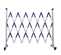 WXPGFEQ Barrière de Chantier Extensible et rétractable Jaune pour la Gestion des foules et du trafic (1,2 x 4 m), barrière de Circulation événementielle Bleue et Blanche