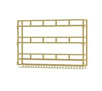 WXPGFEQ Casier à vin Mural en métal, casier à vin Mural en Fer, étagère de Rangement pour Bouteilles de vin Suspendue en métal avec Porte-Verres à vin, casier à vin Mural Moderne Grande ca