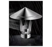 WXPGFEQ Chapeau de cheminée en Acier Inoxydable - Protection Anti-Pluie pour brûleur et Ventilation de cuisinière (6 cm) - Accessoire Indispensable pour Votre Chapeau de cheminée