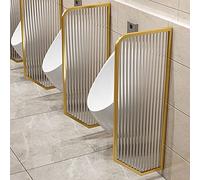 WXPGFEQ Cloison décorative pour urinoir, Fixation Murale, métal et Verre dépoli, Finition dorée, élégante, Lot de 2. Idéale pour préserver l'intimité des sanitaires.