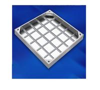 WXPGFEQ Couvercle de Fosse septique enterrée en Acier Inoxydable pour entrée de véhicule, Drain d'eau de Pluie extérieur, Trappe d'accès 15,7 po x 15,7 po