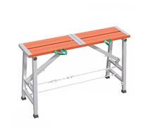 WXPGFEQ Échelle de Travail Pliable en Aluminium, légère et dotée d'une Surface antidérapante, idéale pour Une Utilisation intérieure et extérieure. 120 cm, Couleur Orange.