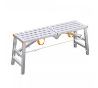 WXPGFEQ Échelle d'échafaudage réglable en Acier 1,4 m, établi Pliable et Tabouret pour cloisons sèches, Plateforme Multifonction Portable pour Le Nettoyage, la Peinture et Le Lavage de Voitures, éch