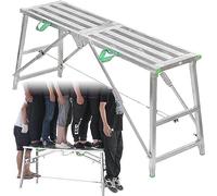 WXPGFEQ Échelle Pliante Portable - Plateforme d'échafaudage d'une capacité de 400 kg - Tabouret de Travail Polyvalent pour Le Nettoyage des fenêtres, Le Lavage des véhicules, Les projets de bricolag