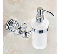 WXPGFEQ Ensemble d'accessoires de Salle de Bain Modernes Comprenant Une Barre Porte-Serviettes Murale, Une étagère de Douche en Laiton, Un Porte-Papier Toilette en Cristal argenté, Un Porte-serviett