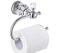 WXPGFEQ Ensemble d'accessoires de Salle de Bain Modernes Comprenant Une Barre Porte-Serviettes Murale, Une étagère de Douche en Laiton, Un Porte-Papier Toilette en Cristal argenté, Un Crochet pour b