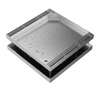 WXPGFEQ Grille d'évacuation d'eau en Acier Inoxydable 60x60cm, Efficace et résistante à la Rouille, idéale pour Les trottoirs et Les espaces extérieurs.