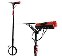 WXPGFEQ Kit de Nettoyage de vitres 3,6-10,8 m avec Perche télescopique, système de Brosse à Eau, Outils de Nettoyage de vitres télescopiques, Perche Extensible avec raclette, perches de Nettoyage de