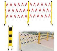 WXPGFEQ Portable Folding Barricade with Wheels - Extensible Traffic Barrier for Driveways Roads Garages Construction Sites & Crowd Control - & Easy to Use