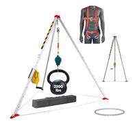 WXPGFEQ Trépied de Sauvetage Robuste, équipement de Levage pour la sécurité Incendie, kit de trépied de Sauvetage d'urgence pour espaces confinés, trépied de Sauvetage Incendie pour des Intervention