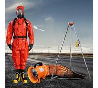 WXPGFEQ Trépied de Sauvetage Robuste - Équipement de Levage pour la sécurité Incendie, kit de trépied de sécurité d'urgence pour Les opérations de Sauvetage dans Les Regards, système de trépied dura