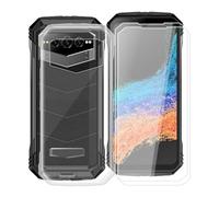 WXPPJ Coque + 2 Pièces Verre trempé Protection écran pour Doogee V Max Plus, Transparente Silicone TPU Etui Housse, Mince Souple Antichoc Case pour Doogee V Max Plus (6.58") - Transparent