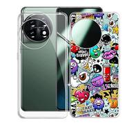 WXPPJ Coque pour OnePlus 11 5G, Transparent Silicone Antichoc Bumper Cover Full Body Anti-Rayures Protection Case Mince Flexible TPU Housse Etui pour OnePlus 11 5G (6.7") - [2 Pièces]