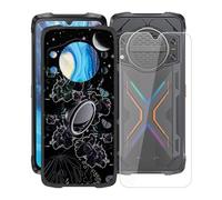 WXPPJ XT29 Coque pour téléphone Cubot Kingkong Power 3 + 1 protection d'écran en verre trempé ultra fine en silicone souple antichoc + anneau de support pour téléphone portable Cubot Kingkong Power 3