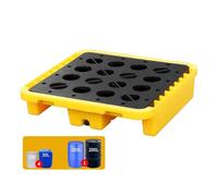 WXPXYBF Bac de rétention Robuste pour fûts de 208 litres, bac étanche pour fûts d'huile, bac de rétention pour Produits Chimiques, Plateforme de Stockage en polyéthylène, 127 x 67 x 18 cm