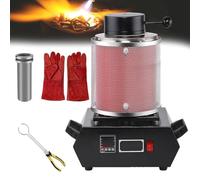 WXPXYBF Four de Fusion numérique 1500 W avec contrôle de température PID, creuset en Graphite 1 kg, Machine de raffinage Haute Vitesse pour Or, Argent et cuivre, Protection de sécurité Portable