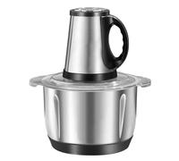 WXPXYBF Hachoir électrique, Hachoir à Viande en Acier Inoxydable Grande capacité de 5 L pour l'ail et Le Piment, avec 2 Jeux de 6 Lames de Rechange.