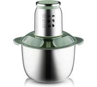 WXPXYBF Robot culinaire Hachoir, 1000 W, avec Bol en Acier Inoxydable, Deux Vitesses, système à Quatre Lames pour hacher Viande, légumes et Fruits.