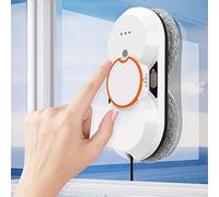 WXPXYBF Robot Lave-vitres Intelligent, Aspiration de 5600 Pa avec Double Jet et télécommande, Lave-vitres Automatique pour intérieur et extérieur en Hauteur, câble de sécurité magnétique Inclus