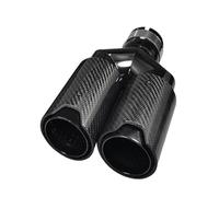 WXPYAQT Embout d'échappement 1 pièces Sortie 80 Double Embouts de Silencieux universels en Fiber Carbone d'échappement tuyaux d'extrémité
