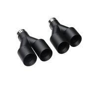 WXPYAQT Embout d'échappement 2 pièces/lot Quad Noir Mat en Acier Inoxydable Voiture Silencieux Embout d'échappement Tuyau Universel U Type buse