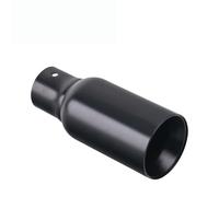 WXPYAQT Embout d'échappement Embout d'échappement Universel en Acier Inoxydable 304 Noir, 50mm, 54mm, 57mm, Sortie roulée pour Voiture, 1 pièce