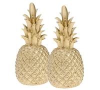 Wxqbjtam Ananas Résine Ornement Décoratif Sculpture Objet Artisanat Original Élégant Adapté pour Décoration Intérieure Bureau Maison Salon Café, 9x9x25cm