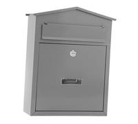 Wxqbjtam Boîte Aux Lettres Murale En Fer avec Serrure, Style Robuste et Décoratif, pour Une Utilisation dans Les Couloirs, Les Bureaux et Les Espaces Publics, Gris