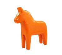Wxqbjtam Figurine de Cheval En Bois Sculpté à La Main, Statuette de Cheval En Bois Massif, Ornement de Bureau, Style Nordique, Idéal pour La Décora, Orange