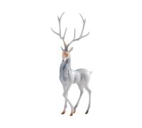 Wxqbjtam Figurine Moderne En Résine Représentant Un Cerf, à Poser sur Une Table, Près D'une Cheminée Ou D'un Meuble de Rangement. Idéale Comme Décorati, Gris Debout