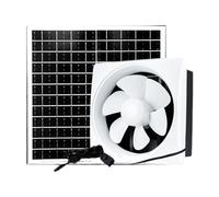 Wxqbjtam Kit de Ventilateur D'extraction Solaire pour Montage Mural, Utilisable dans Un Abri de Jardin Ou Un Poulailler, 6 Pouces Fan 17w