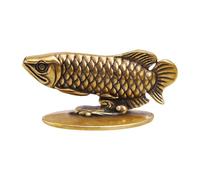Wxqbjtam Mini Statue D'arowana, Porte-encens En Laiton, Adorable Statuette de Poisson à Poser