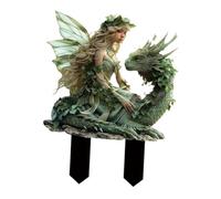 Wxqbjtam Panneau Décoratif de Jardin avec Un Dragon Féerique, Style 2D, pour Extérieur.