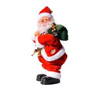 Wxqbjtam Père Noël électrique, Père Noël Chantant et Dansant avec Tête et Hanches Mobiles - Poupées électriques pour Enfants, Coffret cadeau