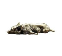 Wxqbjtam Petite Statuette de Chiot Welsh Corgi En Laiton, 8,2 X 3,1 X 1,5 Cm, pour La Maison
