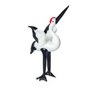 Wxqbjtam Statue de Grue, Figurine de Cigogne, Centre de Table, Artisanat Créatif, Sculpture de Grue sur Pied, Figurine de Grue pour Patio, Bureau Ou Jardin, La Tête Haute