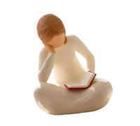 Wxqbjtam Statuette de Penseuse Lisant, Statuette Féminine en Résine, Sculpture Contemplative, Objet Décoratif Fait Main, Cadeau pour Enseignants, pour Biblioth