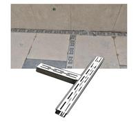 WXQTM Caniveau Étroit Siphon Sol Extérieur Dimensions 25x11,5cm | Kit Caniveau En Acier Inoxydable 304 Raccords Coudés pour Terrasse Piscine Jardin Allée Garage(10x5cm)