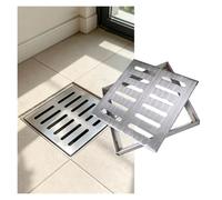 WXQTM Grille Drainage en Acier Inoxydable pour L'extérieur | Grille Drainage Carrée Antidérapante pour Balcons et Terrasses Piscine En Extérieur(25x25x2cm)