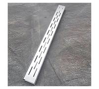 WXQTM Grille Drainage pour Caniveau Étroit Couverture Drain Argenté | Caniveau Drainage en Acier Inoxydable pour Terrasse pour Piscine Les Terrasses Les Allées Et Les Pavés(100x15x4cm)