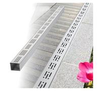 WXQTM Système Caniveaux Drainage pour Terrasses | Système Drainage pour Allées Sols Intérieurs et Extérieurs pour Usines Espaces Extérieurs Terrasses Cuisines(100x15x4cm)