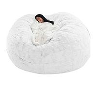 WXQY Pouf Housse Rond Extensible Gris/Bleu/Rose Adulte Geant Housse De Pouf Fourrure XXL Exterieur sans Remplissage Fauteuils Poire Housse Facile à DéMonter Et Lavable (Color : J, Size : 180X90cm)