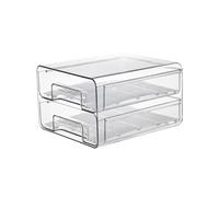 WXQZHF Boîtes à lunch pour réfrigérateur avec filet de drainage, plastique Pet, boîte de rangement, organisateur pour réfrigérateur, tiroir amovible et empilable, transparent, organisateur d'armoire