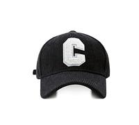 WXRJL Chapeau en Velours Côtelé Casquette De Baseball pour Femme Broderie Casquette pour Homme pour Femme Snapback Hip-Hop Rétro Coton Plain Denim Noir, balck, Taille unique
