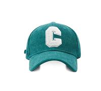 WXRJL Chapeau en Velours Côtelé Casquette De Baseball pour Femme Broderie Casquette pour Homme pour Femme Snapback Hip-Hop Rétro Coton Plain Denim Vert