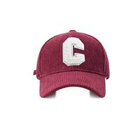 WXRJL Chapeau en Velours Côtelé Casquette De Baseball pour Femme Broderie Casquette pour Homme pour Femme Snapback Hip-Hop Rétro Coton Plain Denim Red1