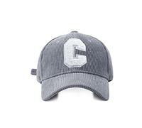 WXRJL Chapeau en Velours Côtelé Casquette De Baseball pour Femme Broderie Casquette pour Homme pour Femme Snapback Hip-Hop Rétro Coton Uni Denim Gris