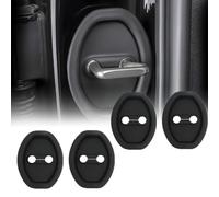WXRNBN 4 pièces Couvercle de Serrure de Porte pour Dacia Duster 3 2024, Silicone Protection pour Serrure Porte Couvercle Serrure Porte Voiture Anti-Bruit intérieur,Black